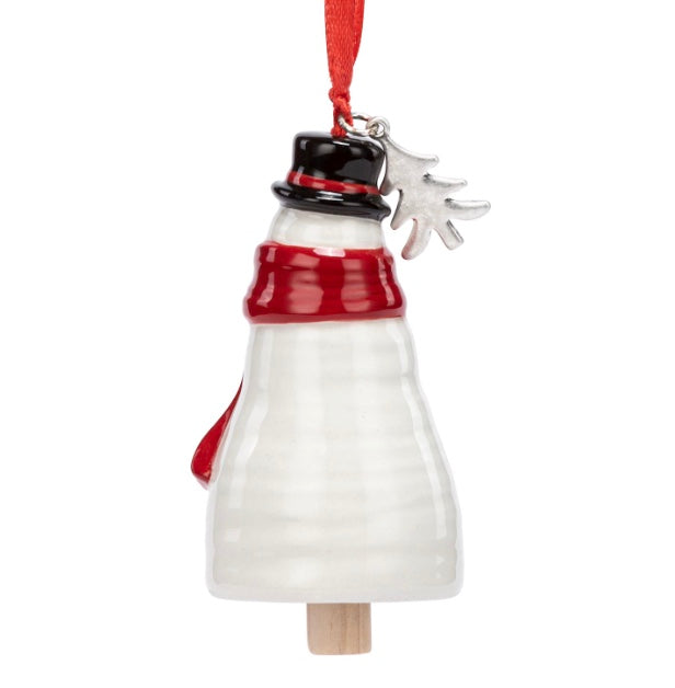 Tree Snowman Mini Bell Ornament