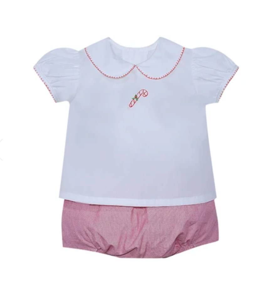 Candy Cane Girls Diaper Set