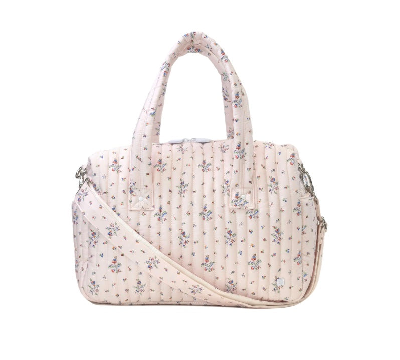 TRVL Quilted Pink Fleurie Stroller Bag