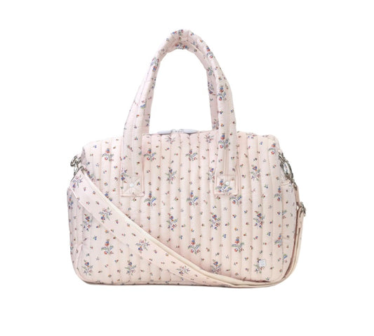 TRVL Quilted Pink Fleurie Stroller Bag