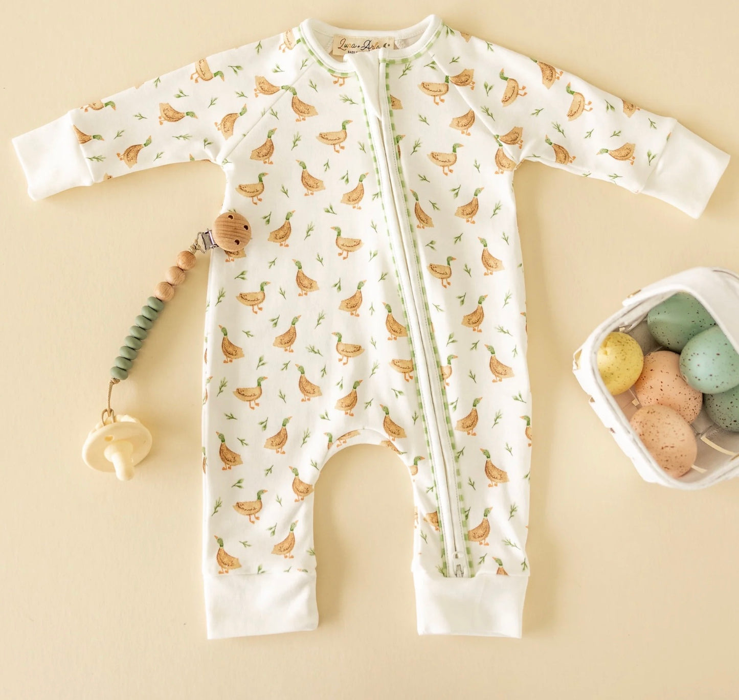Meadowland Mallards Zipper Playsuit