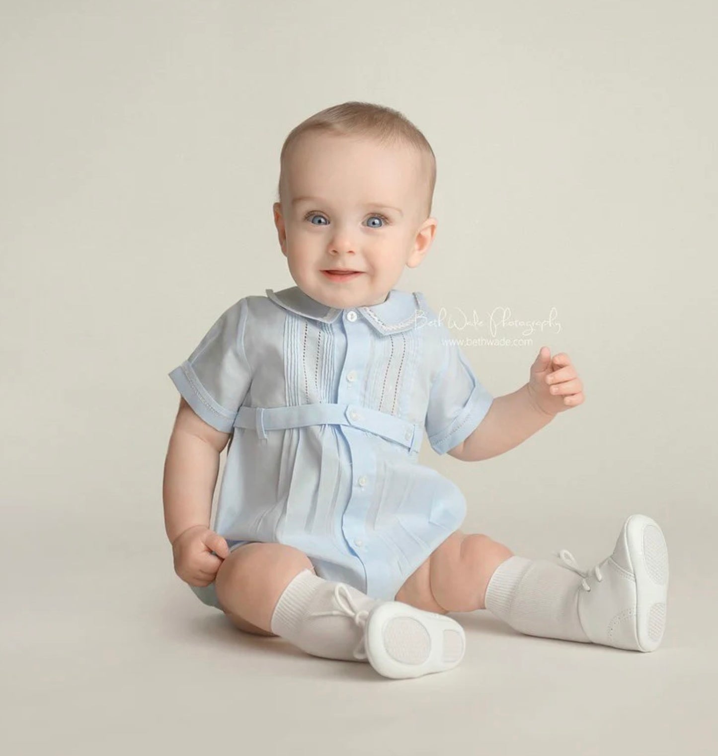 Roger's Blue Ric-Rac Belted Bubble 23908F