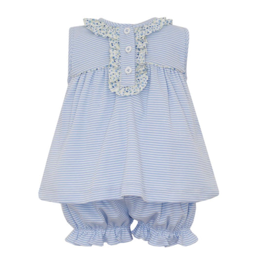 Betty's Blue Stripe Bloomer Set