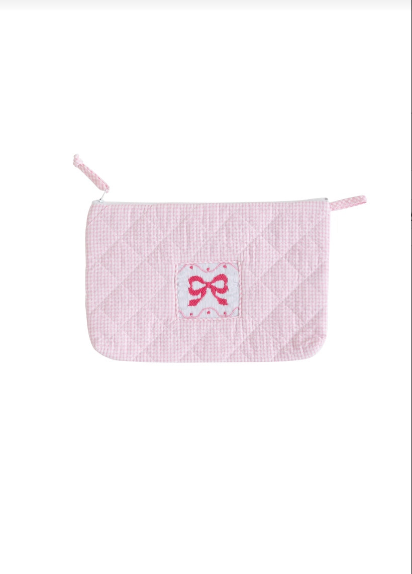 Smocked Pink Bow Bag