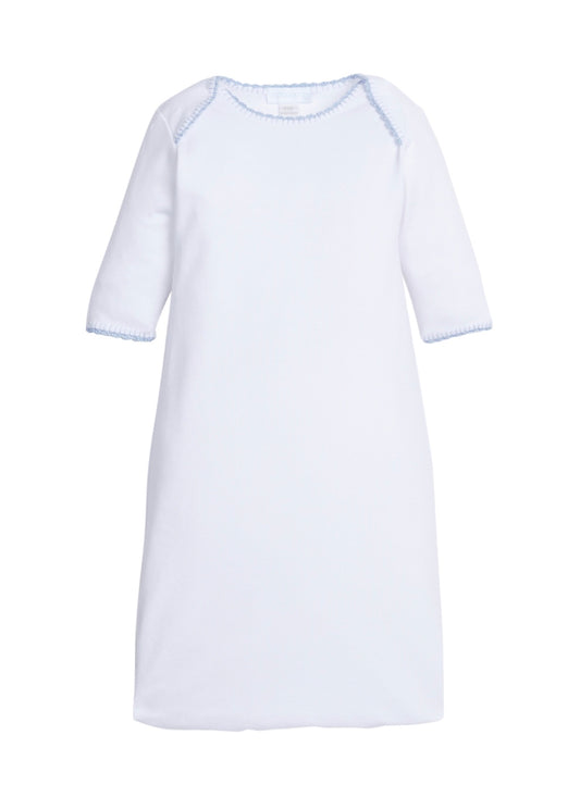Crochet Edge Gown- Light Blue