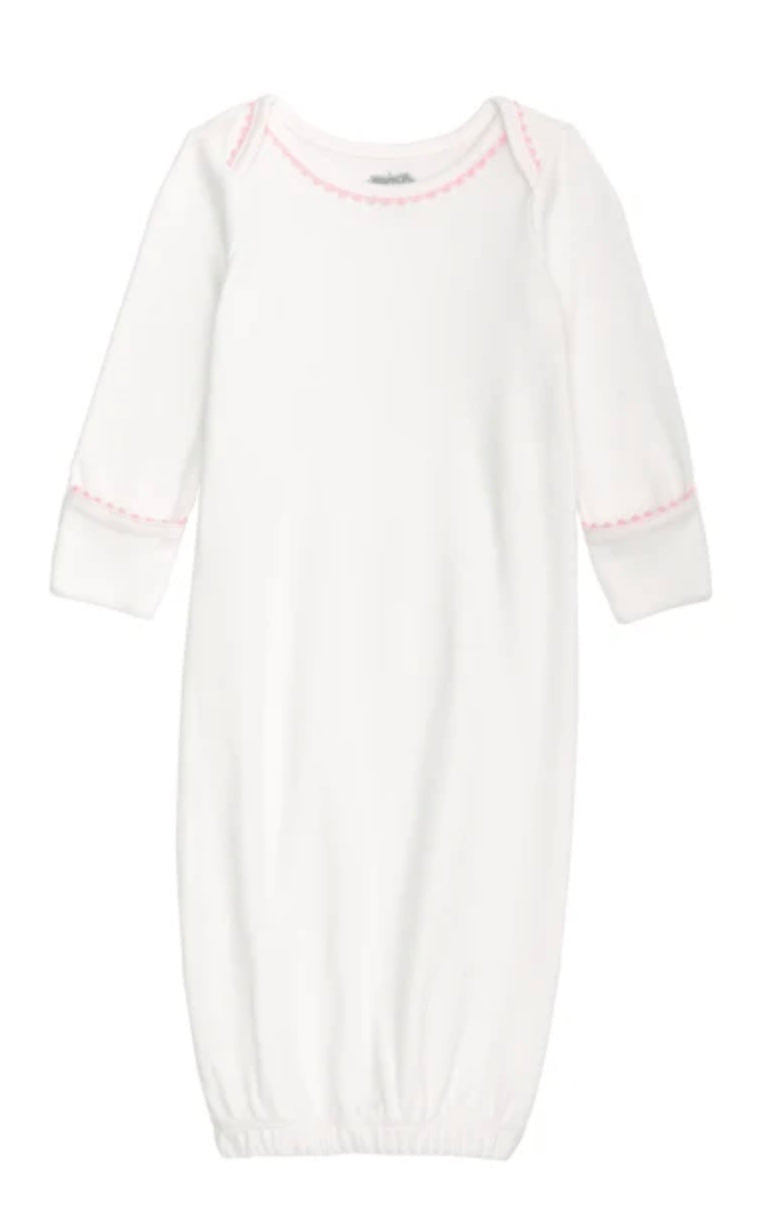 Pink Crochet Trim Day Gown