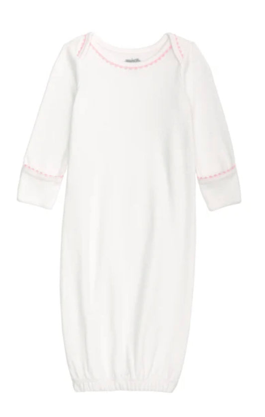 Pink Crochet Trim Day Gown