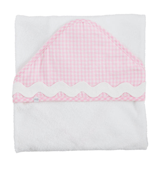 Pink Gingham Hooded Towel