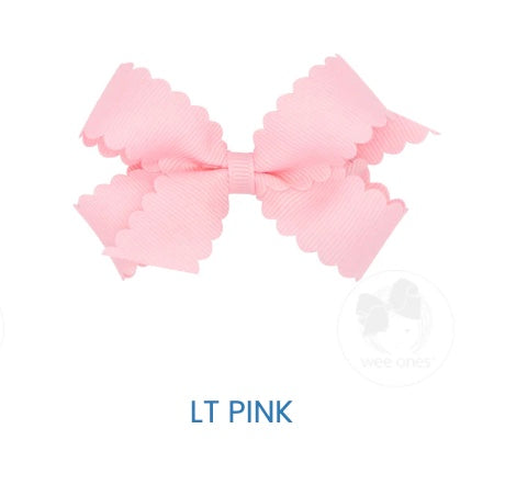 Mini Scalloped Grosgrain Bow