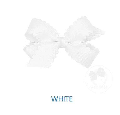 Mini Scalloped Grosgrain Bow