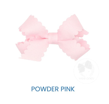 Mini Scalloped Grosgrain Bow