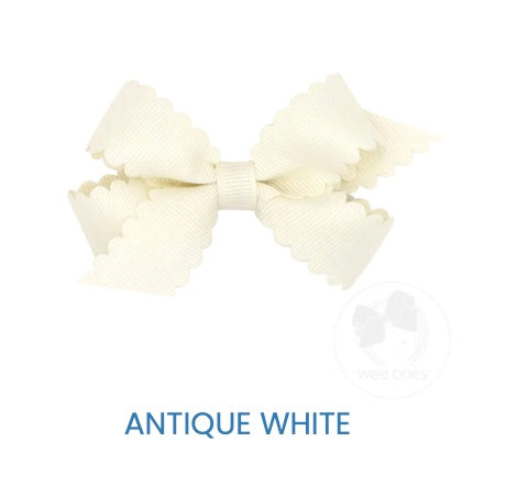 Mini Scalloped Grosgrain Bow