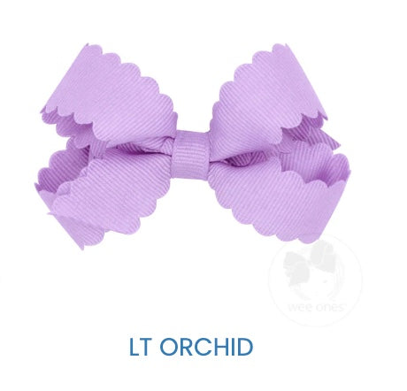 Mini Scalloped Grosgrain Bow
