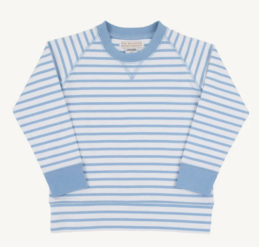 Cassidy Comfy Crewneck -Sarasota Sky Stripe