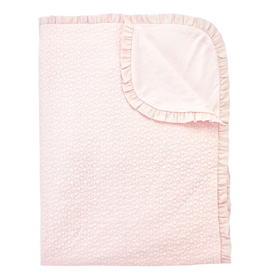 BBC Jacquard Pink Blanket
