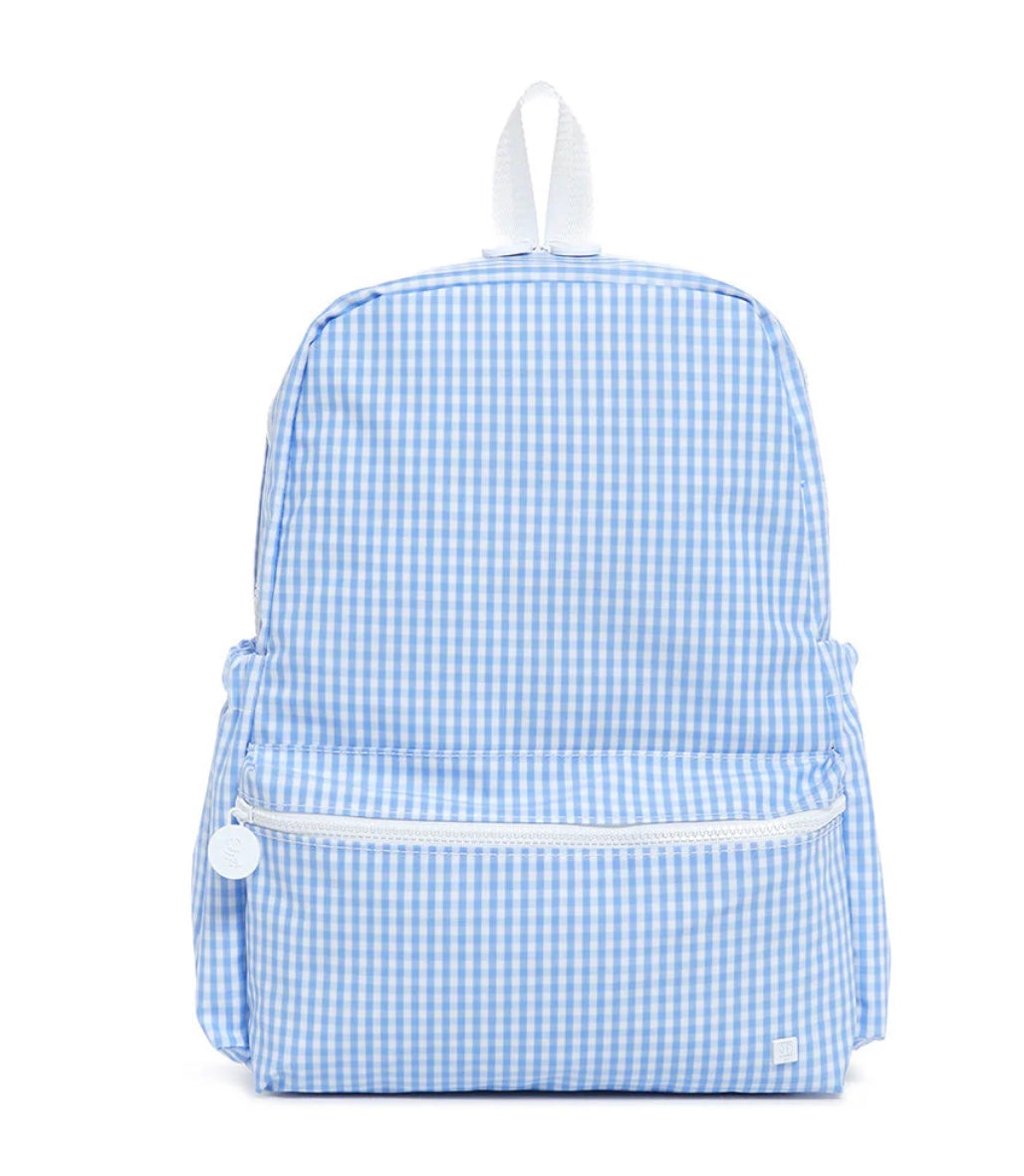 TRVL Gingham Backpack -Sky