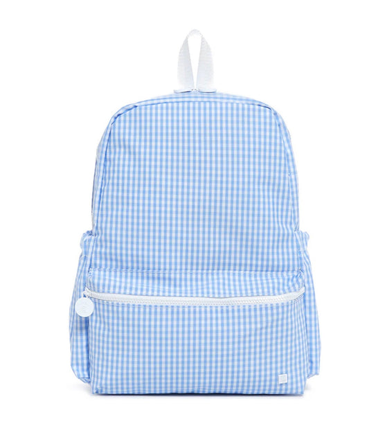 TRVL Gingham Backpack -Sky
