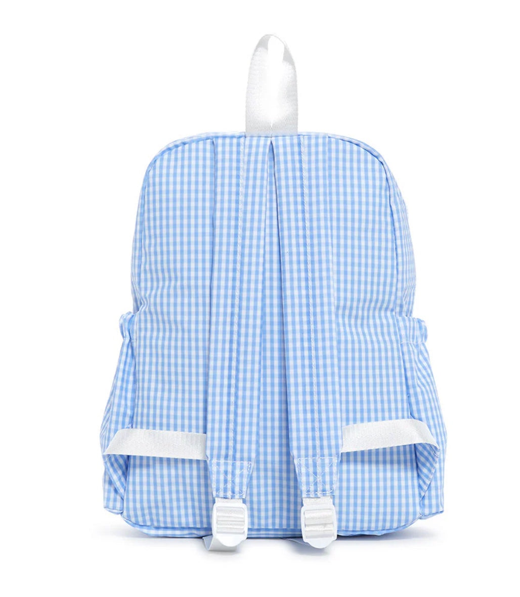 TRVL Gingham Backpack -Sky