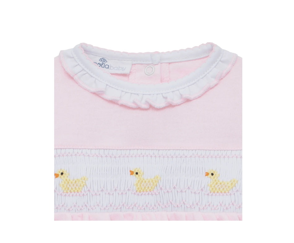 Little Ducklings Classics Smocked Bubble - Pink