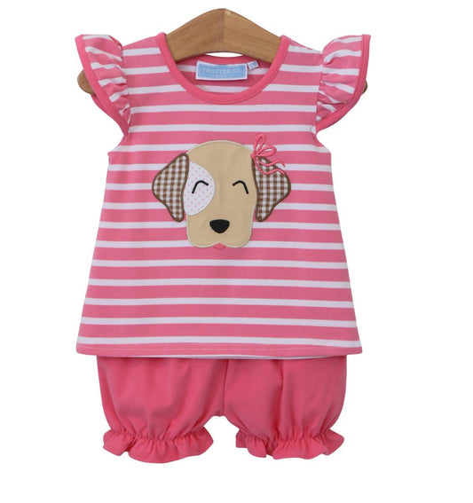 Lydia’s Pink Puppy Bloomer Set