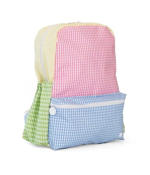 TRVL Pink Patch Gingham Backpack
