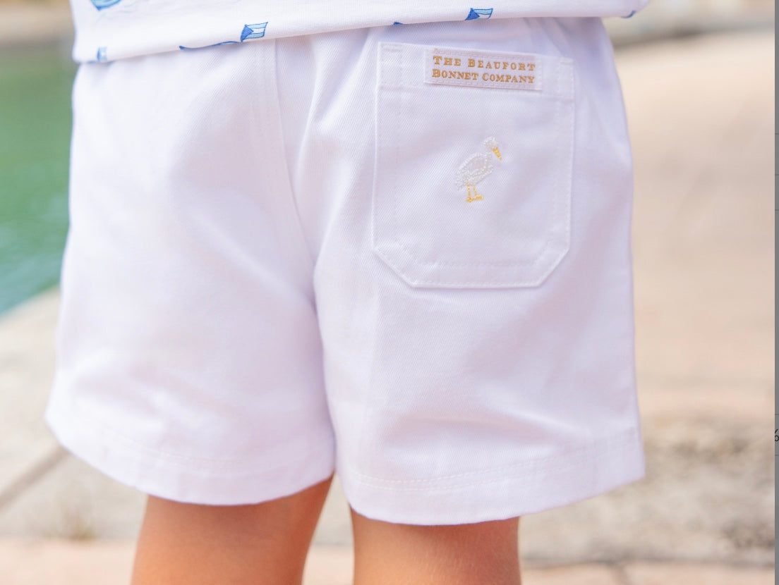 Sheffield Shorts- White Twill