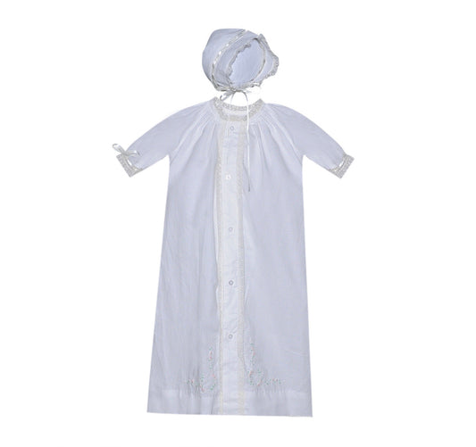 Carter Day Gown - White/Ecru