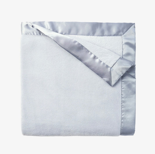 Blue Satin Trimmed Blanket