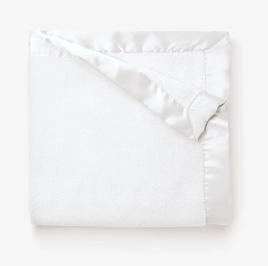 White Satin Trimmed Blanket