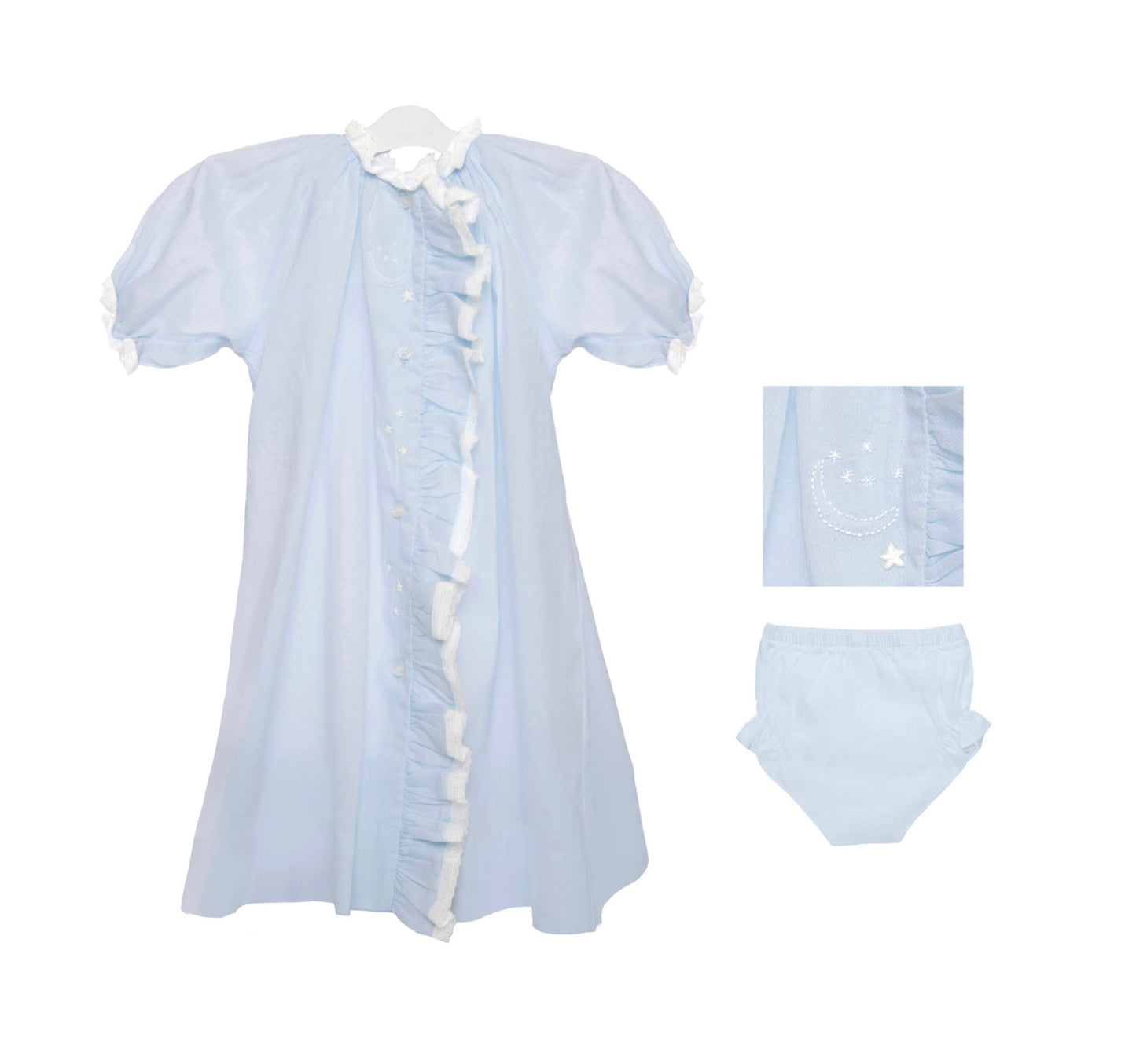 Heirloom Blue Daygown & Diaper Cover
