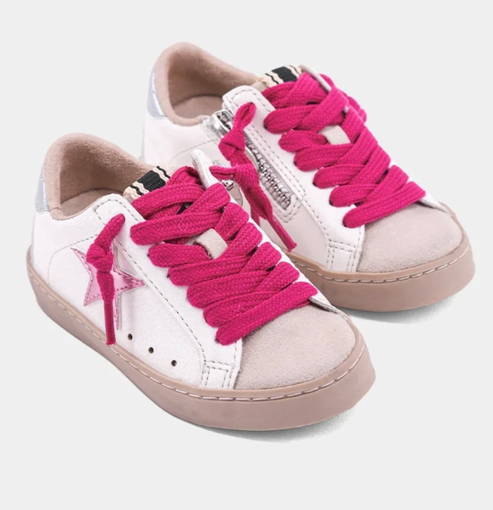 Paula Mini Metallic Pink Sneaker