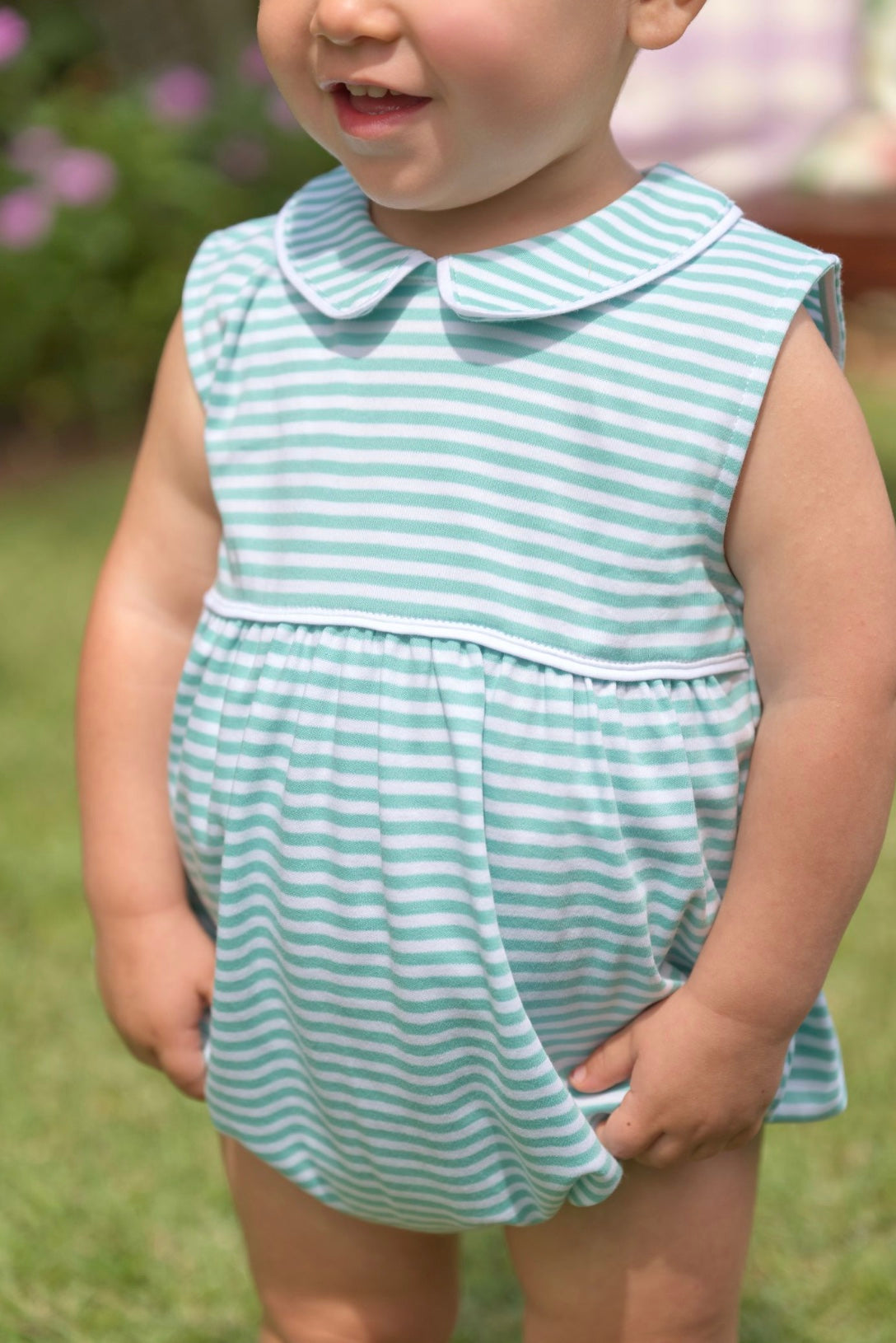 Bradford Bubble Turks Teal Stripe