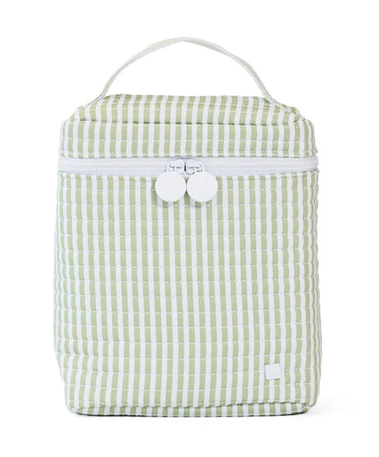 TRVL Quilted Go Go Lunch Bag - Sage Stripe