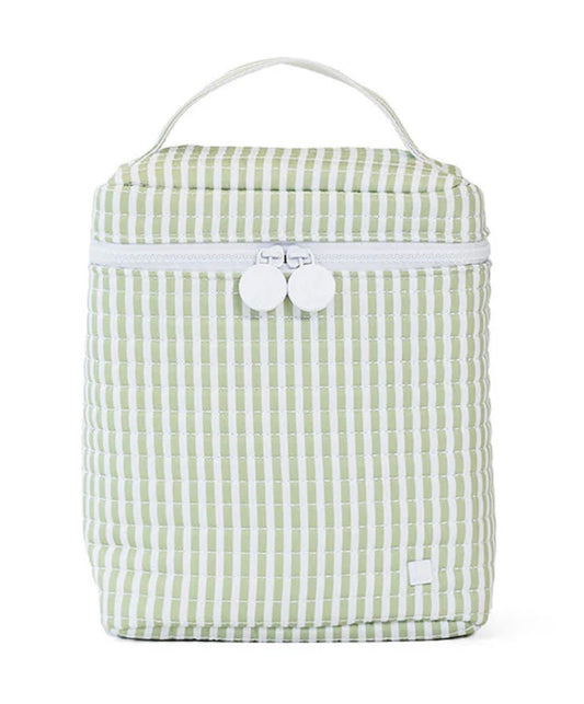 TRVL Quilted Go Go Lunch Bag - Sage Stripe