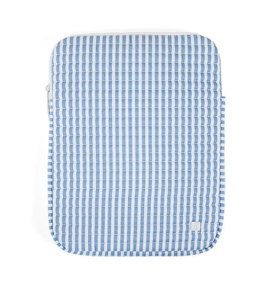Quilted Tablet Case - Chambray Stripe