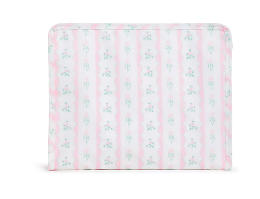 TRVL Lg Pink Floral Stripe Roadie