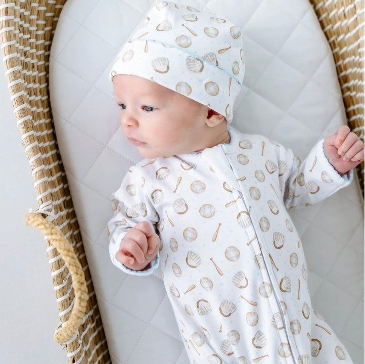 Precious Lil' Slugger Footie-Print Blue