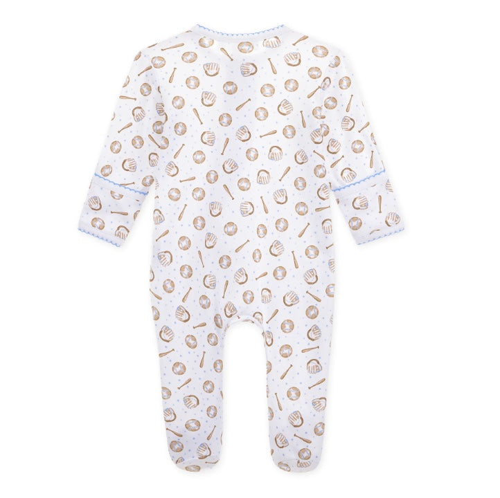 Precious Lil' Slugger Footie-Print Blue