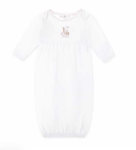Noah's Ark Gathered Gown - Pink