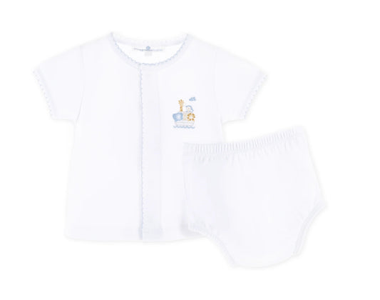 Noah's Ark Diaper Cover Set - Blue