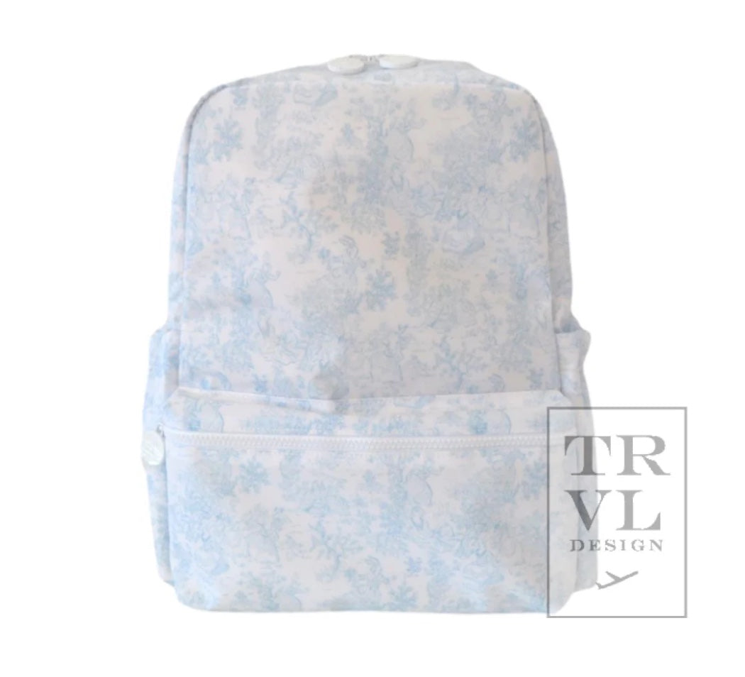 TRVL Bunny Toile Backpack - Blue