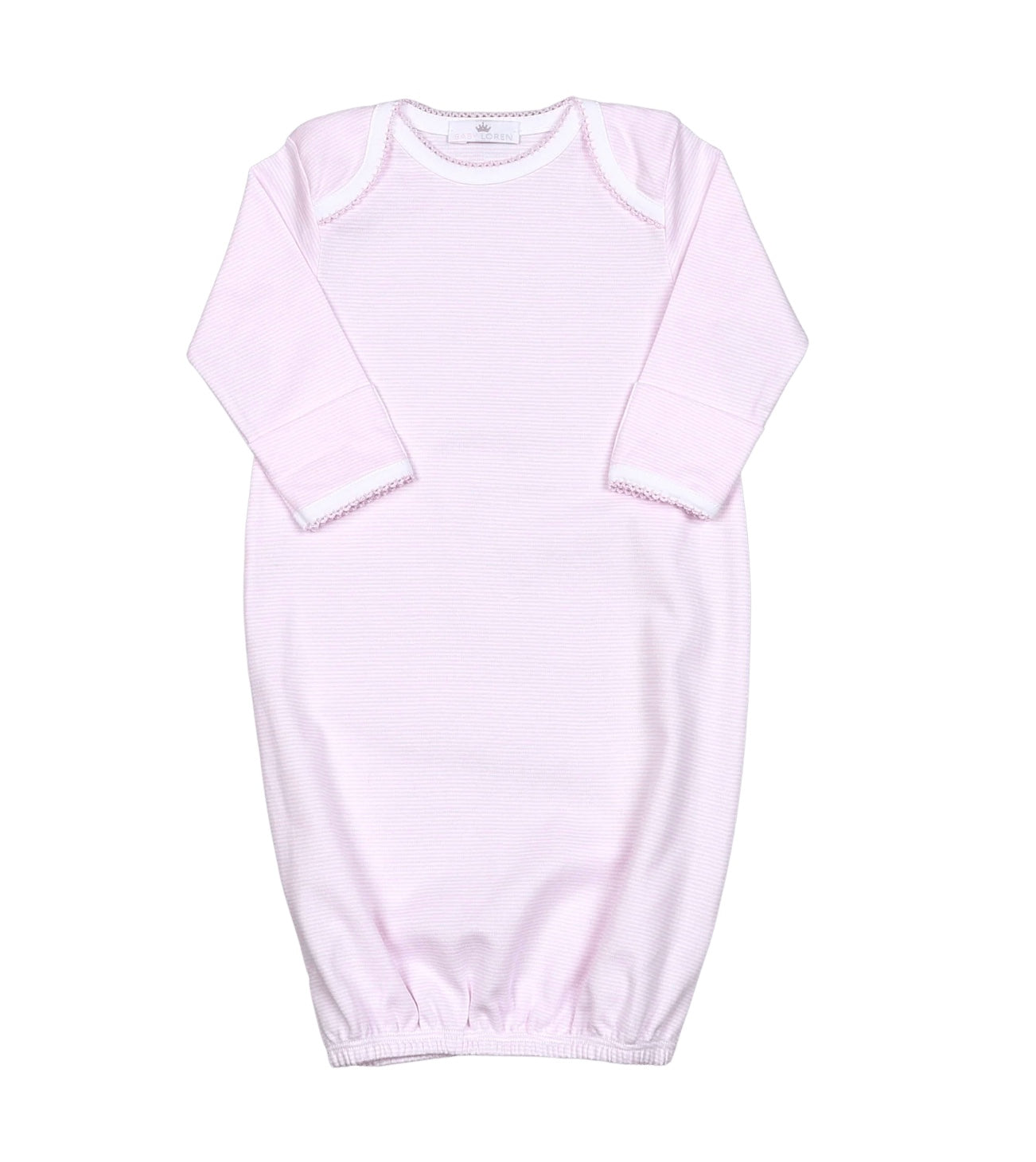 Baby Loren Pink Stripe Gown & Hat