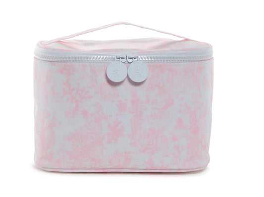 TRVL Pink Bunny Toile Traincase