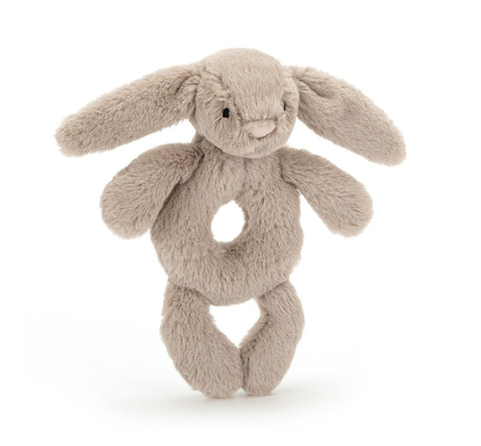 Bashful Beige Bunny Rattle