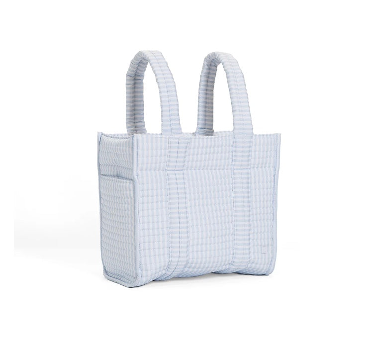 TRVL Quilted Mini Go Go Tote - Blue Stripe