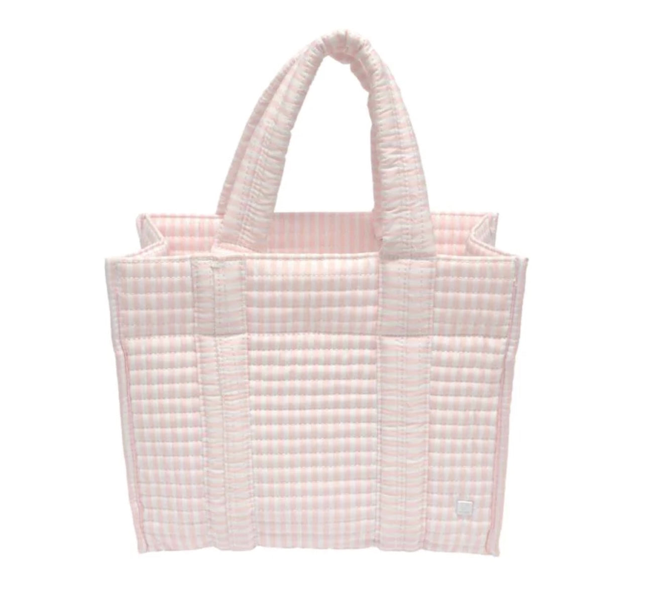 TRVL Quilted Mini Go Go Tote - Pink Stripe