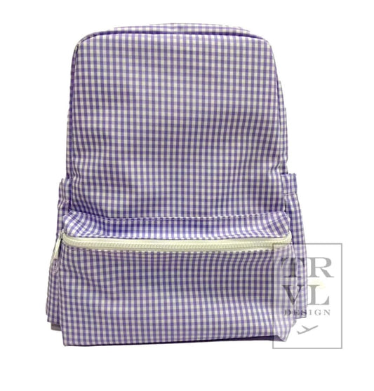 TRVL Lavender Gingham Backpack