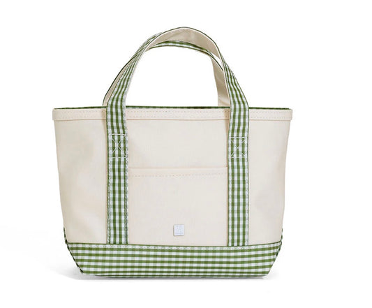 TRVL Gingham Moss Mini Tote