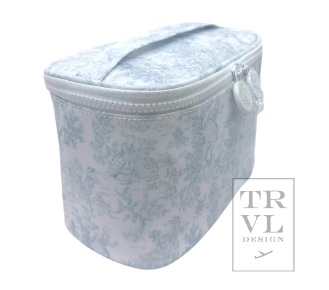 TRVL Bunny Toile Train Case - Blue