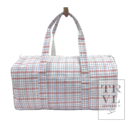 TRVL Plaid - Red Duffel